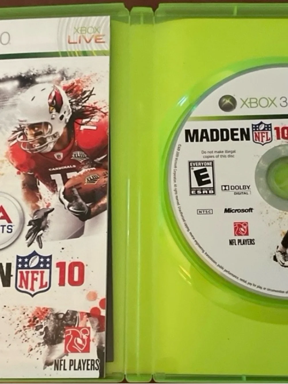 Madden NFL 10 Microsoft Xbox 360 EA Sports Electronic Arts Football Everyone